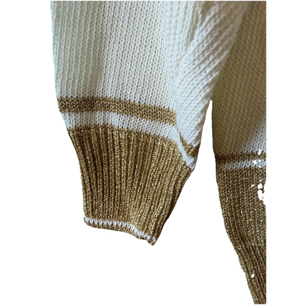 Madeleine angora blend sweater with a nautical compass rose and anchor Charm L - Picture 11 of 16
